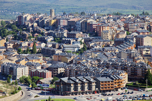 Puigcerda desde un globo